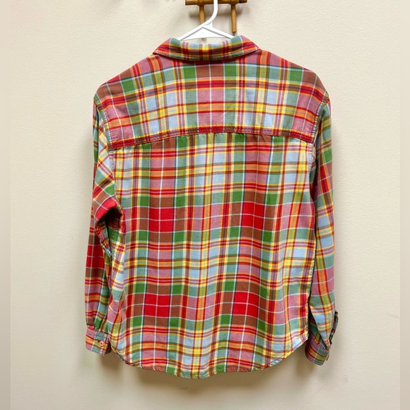 90s Vintage 🌈✨ Lizwear x Liz Claiborne Multi-Colored Plaid Flannel - Picture 3 of 3